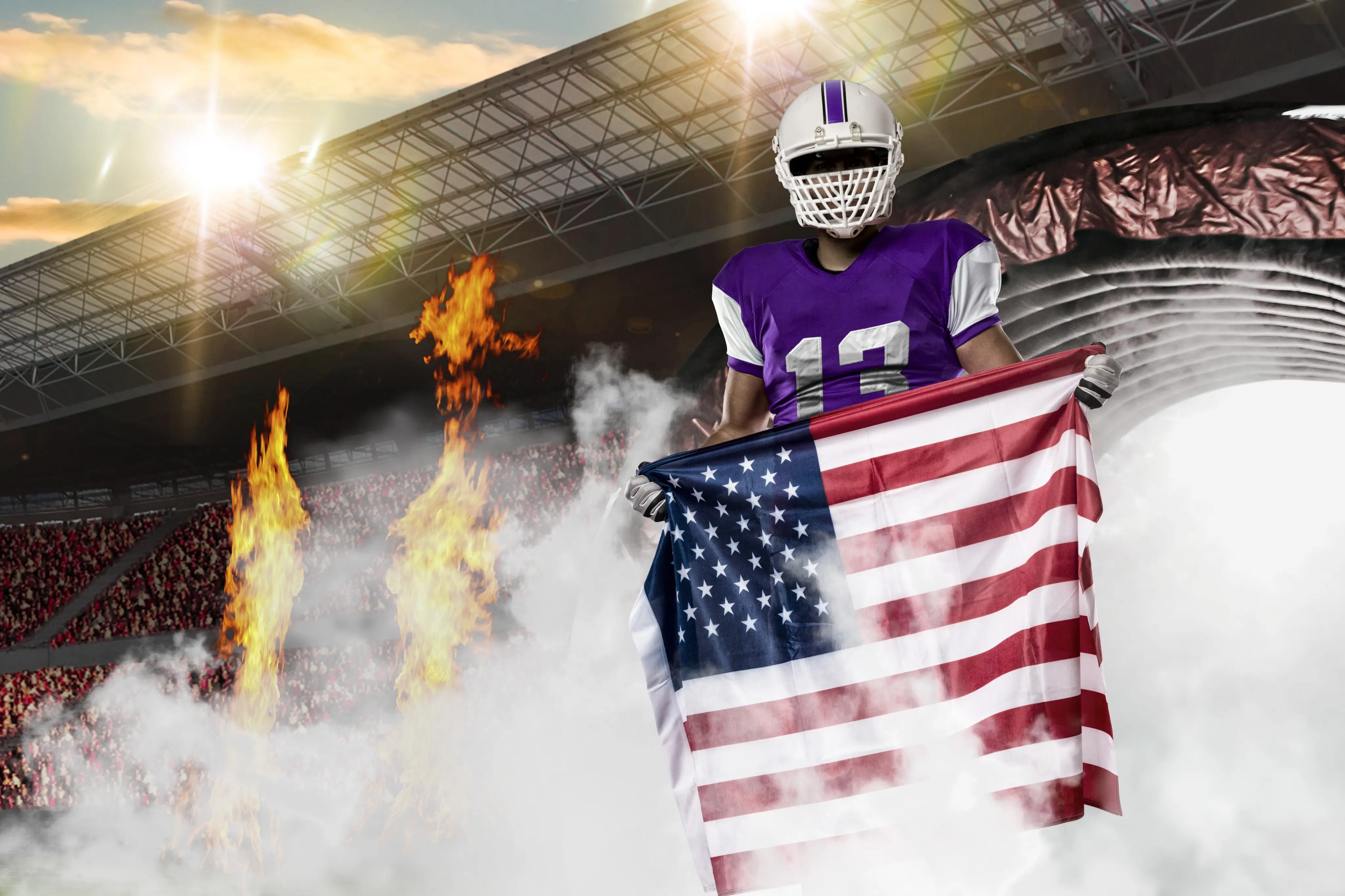 Young athlete training with coach