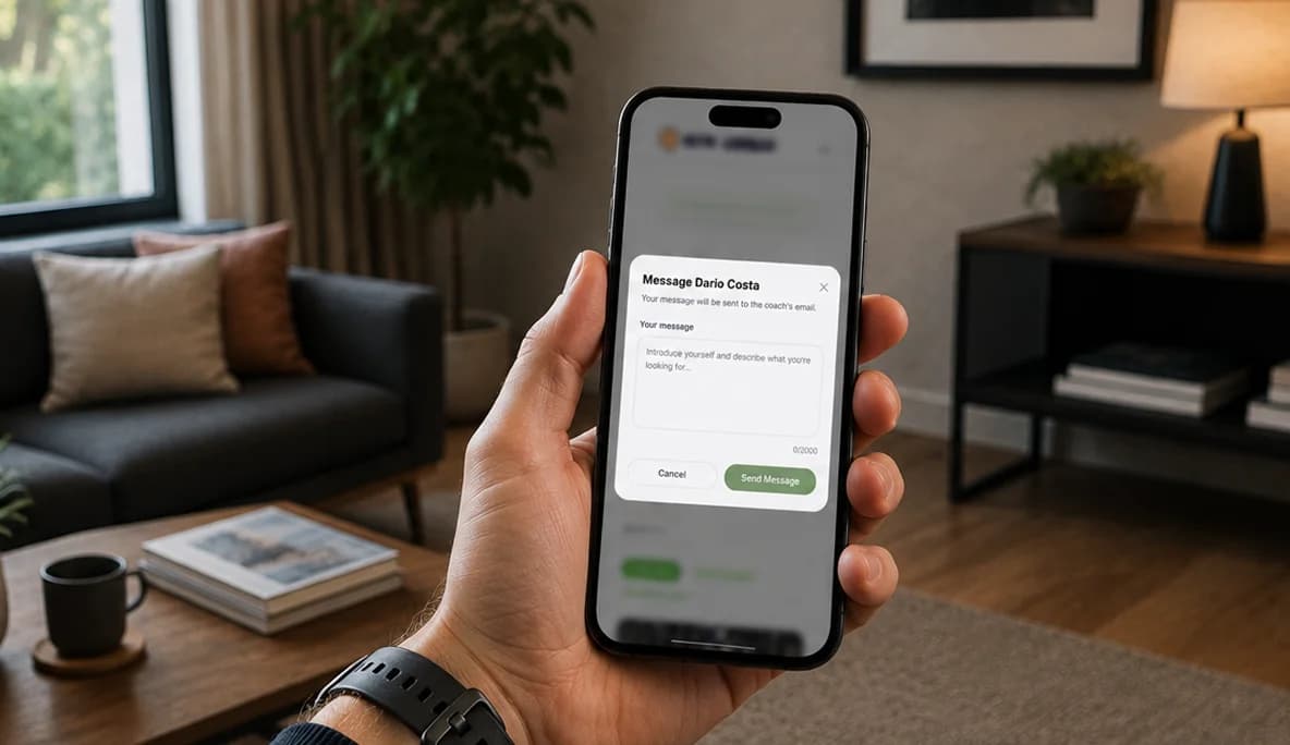 Messaging a coach directly from the Rite Coach app